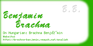 benjamin brachna business card